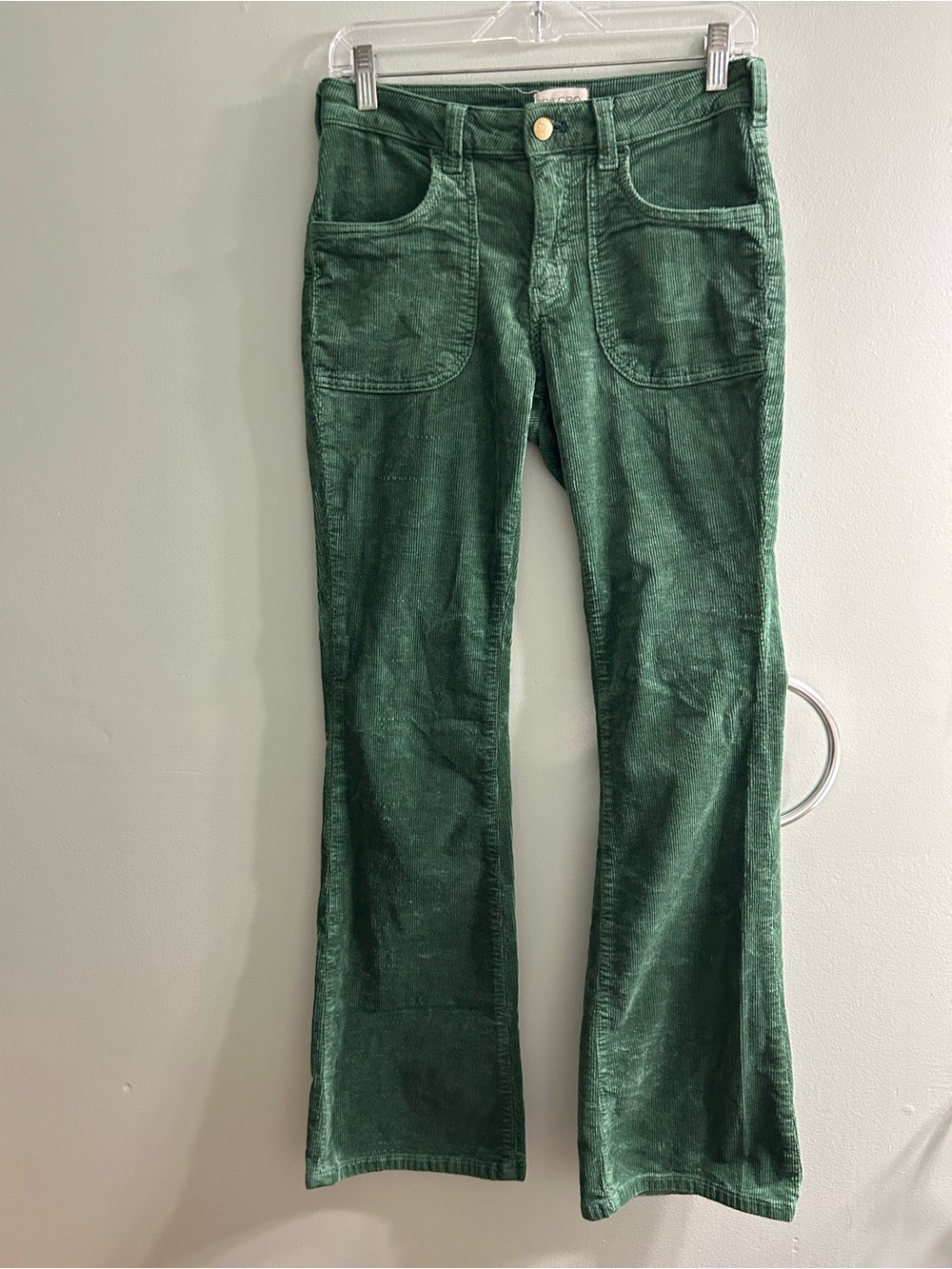 Anthropologie pilcro The Icon Flare Corduroy Jeans green
